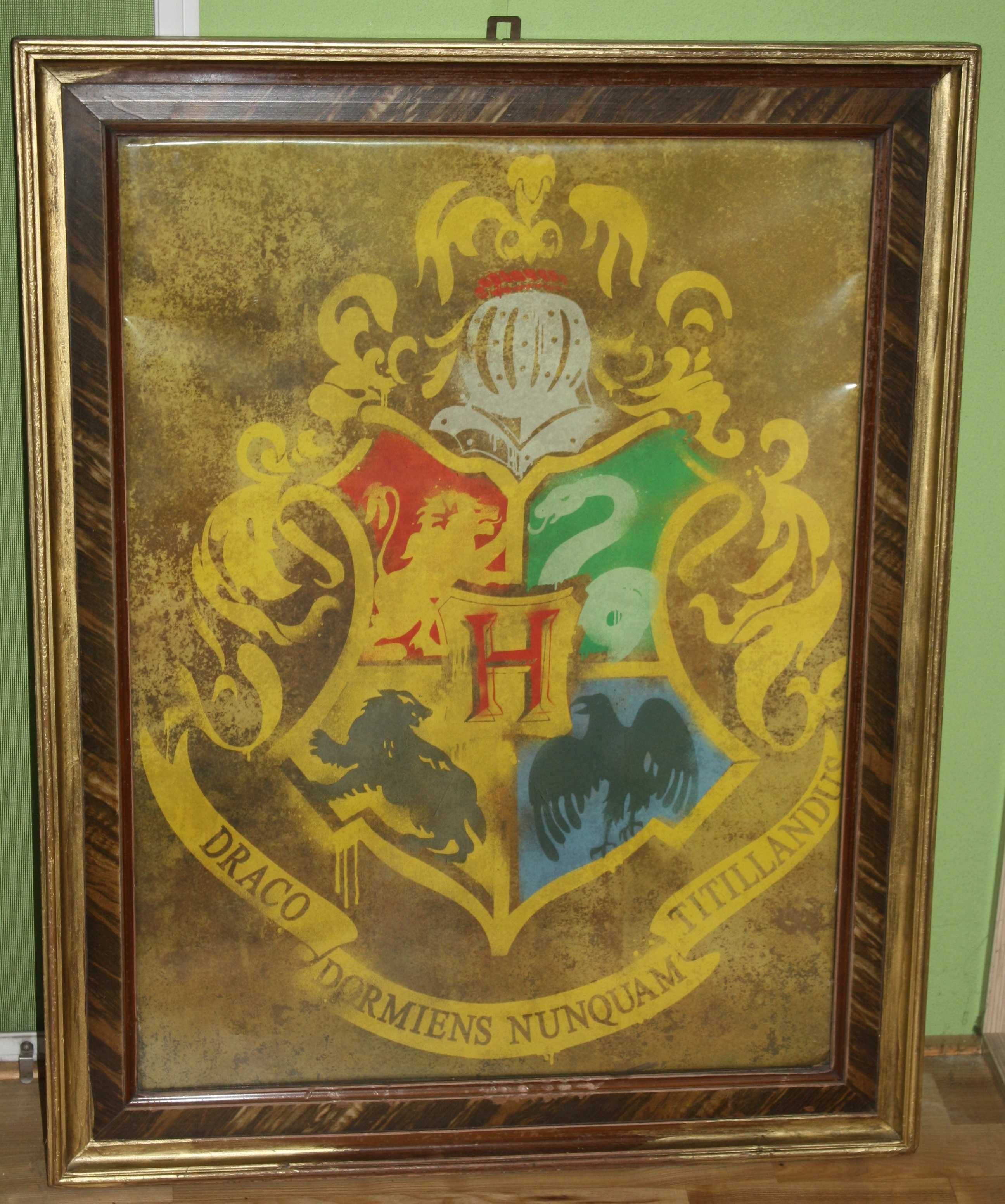 Obraz Plakat Harry Potter w ramie duży Hogwart Domy