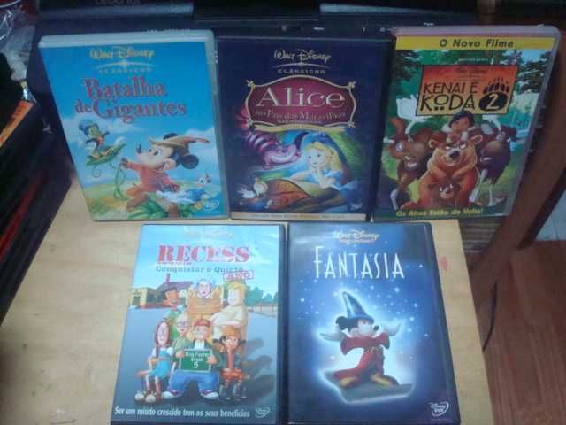 lote 8 dvds  disney,a caixinha de surpresas, etc