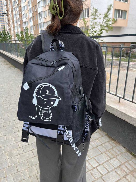 Шкільний ПОРТФЕЛЬ з підсвіткою! Великий РЮКЗАК з м'якою спинкою!