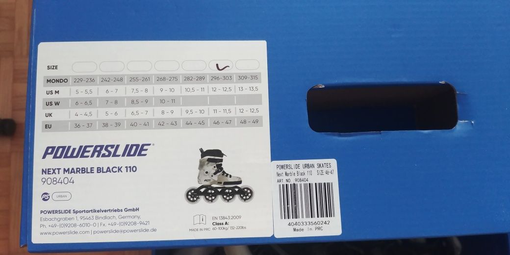 Rolki Powerslide Next 110mm 46/47 praktycznie nowe