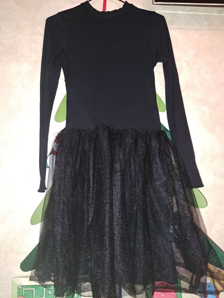 Плаття чорне в стилі Венсдей COOL CLUB 158 см