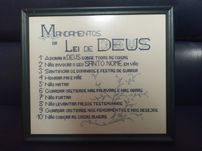 Quadro Artesanato Ponto Cruz - 10 Mandamentos de Deus