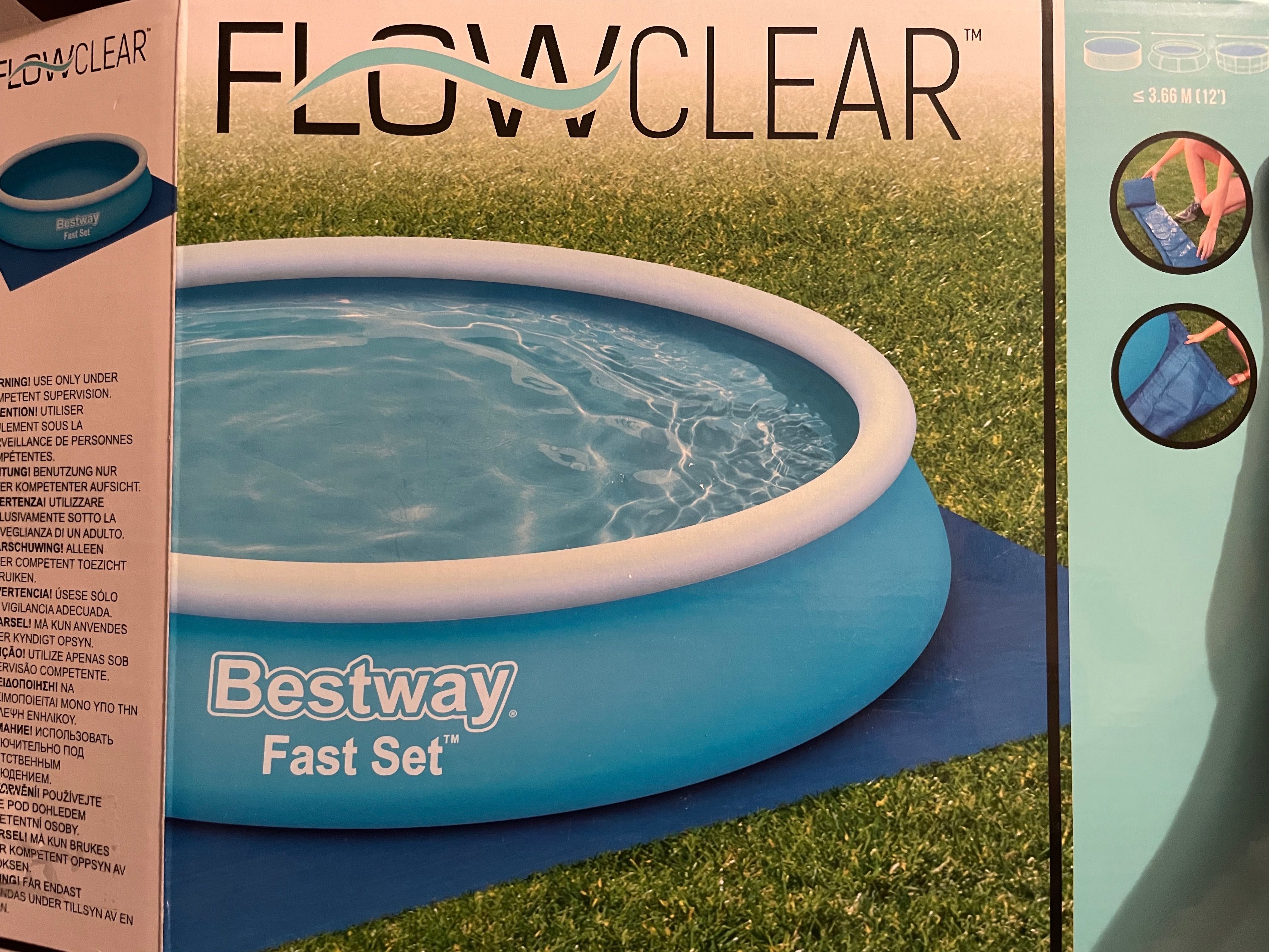 Basen Bestway Fast set + pokrywa Flowclear i automatyczny dmuchacz