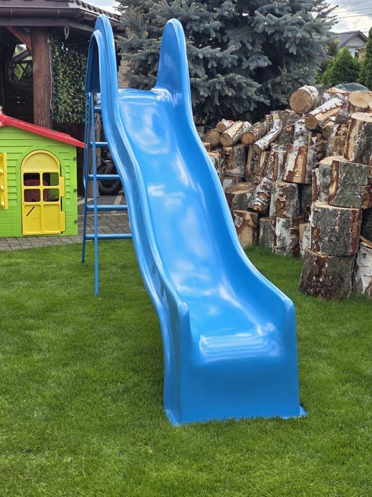 Duża zjeżdżalnia niebieska dla dzieci 325cm