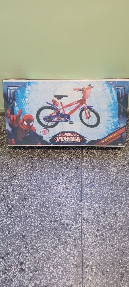 Nowy rowerek dziecięcy 16 cali Spiderman Marvel z kółkami bocznymi