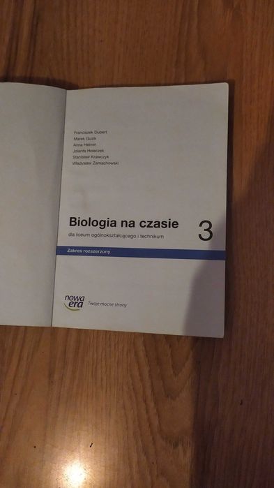 Biologia na czasie 3, zakres rozszerzony, Nowa Era