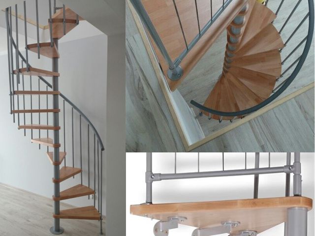 Schody kręcone modułowe Atrium Novo śr.120 cm