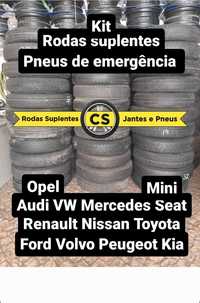 Rodas Suplentes Pneus emergência Kit, Mercedes VW Audi BMW Toyota etc