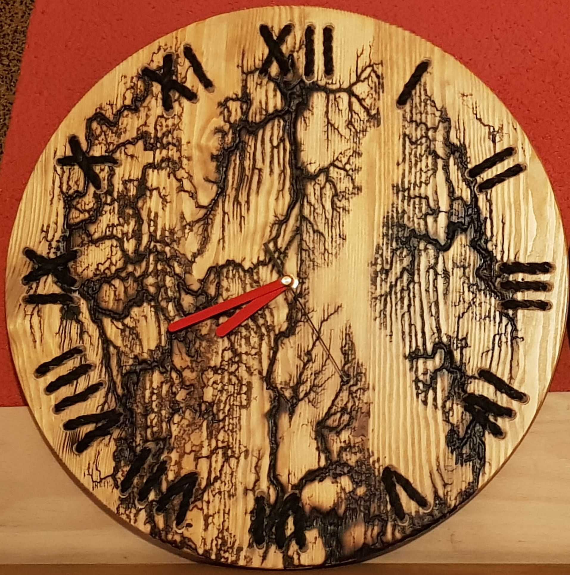Zegar drewniany ścienny