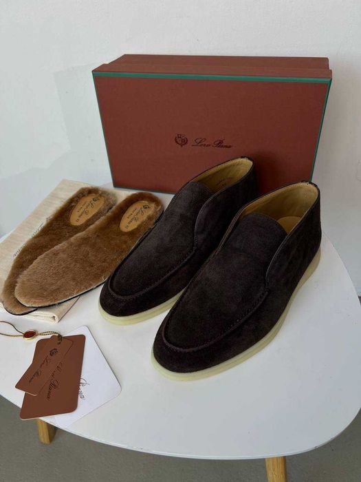 Мужские лоферы Loro Piana ботинки с меховой стелькой Лоро Пиана ob436