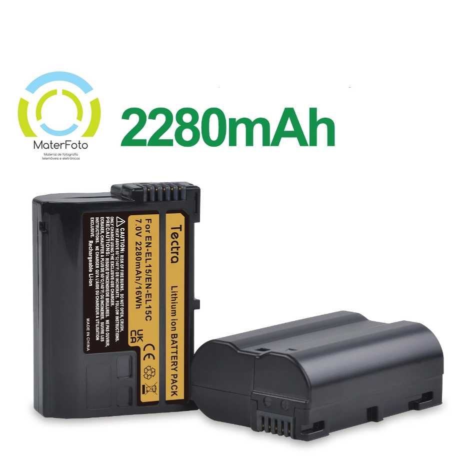 Bateria EN-EL15C 2280mAh p/ Nikon D750 D7100 D800 D600 D610 NOVA