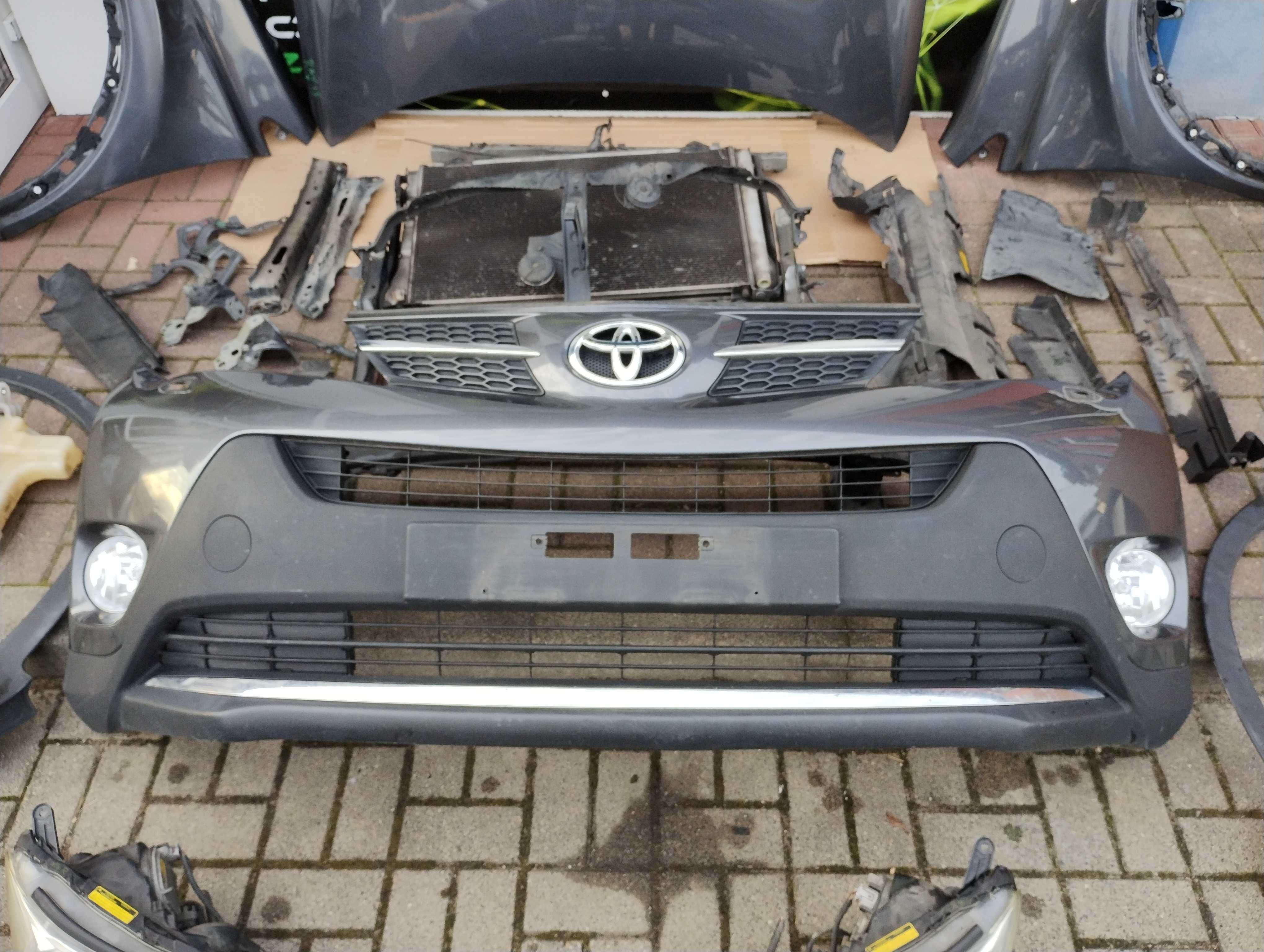 Przód kompletny Toyota Rav4 IV Xenon Spryski Zderzak Maska Błotnik Pas