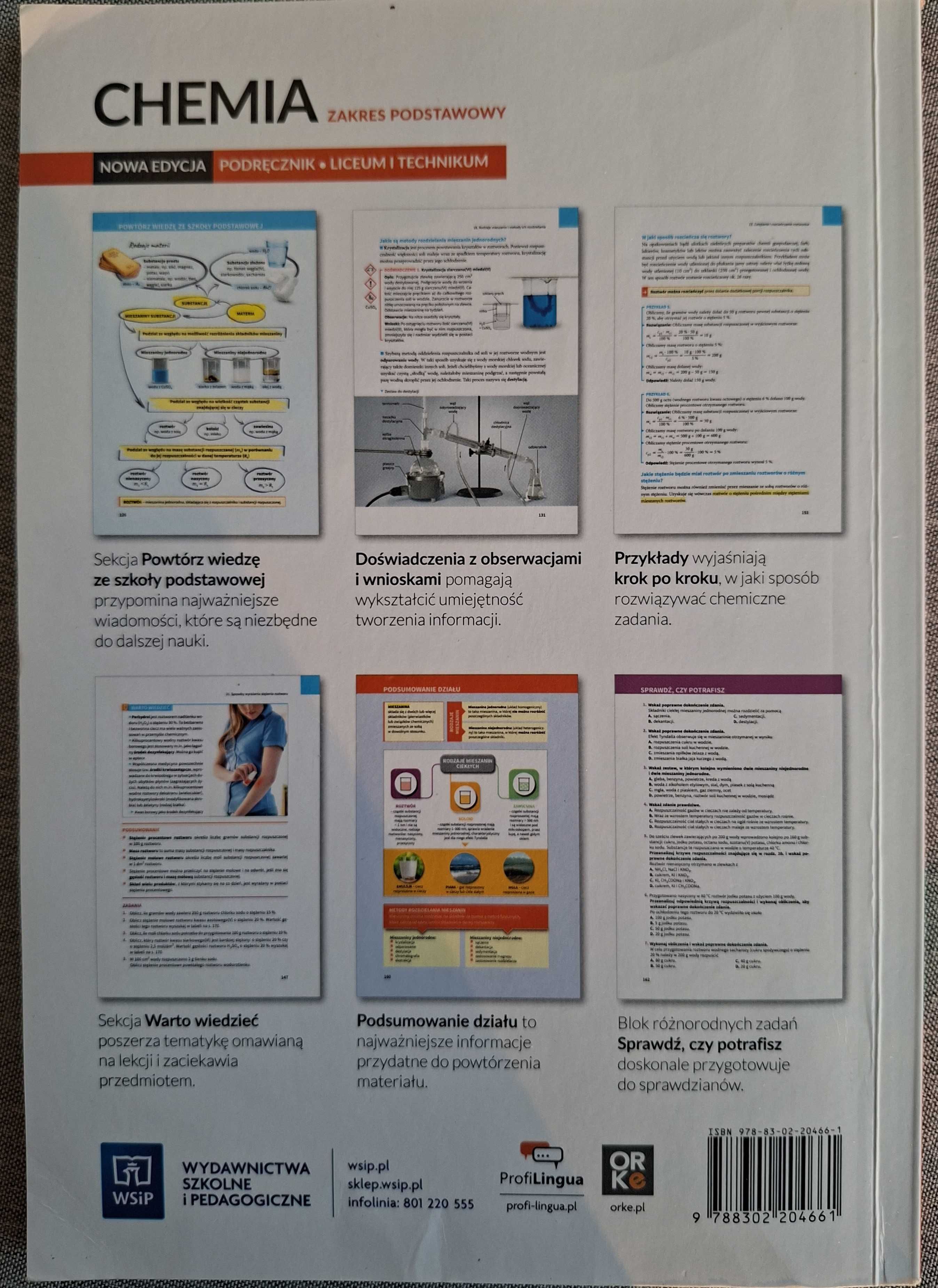 Chemia. NOWA EDYCJA. Zakres podstawowy. Klasa 1. WSiP