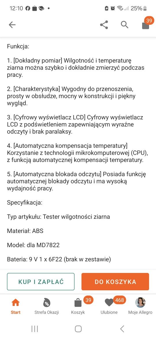 Miernik wilgotności zboża ziarna