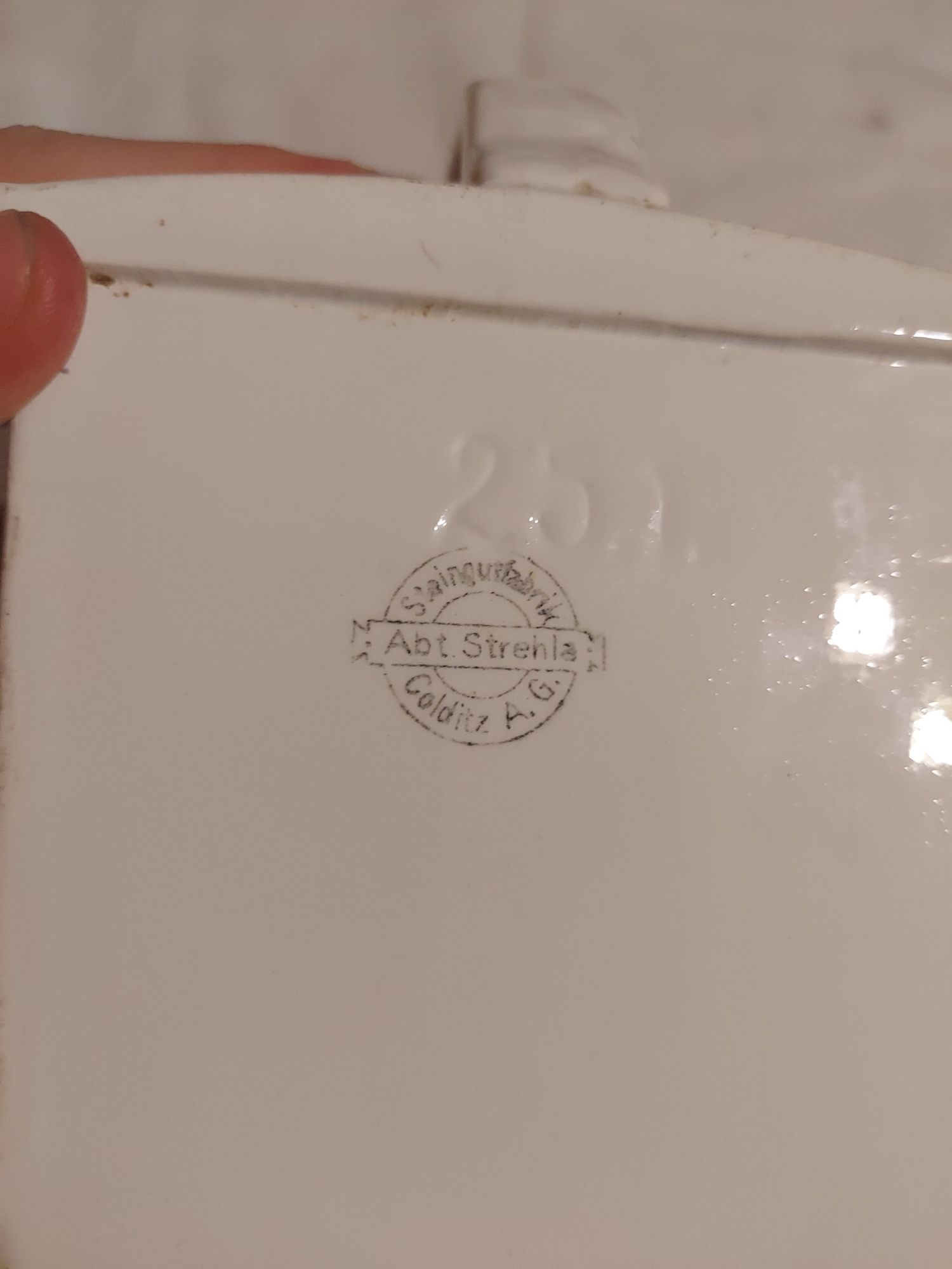 ceramiczna szufladka ze starego kredensu szafka nudeln makaron