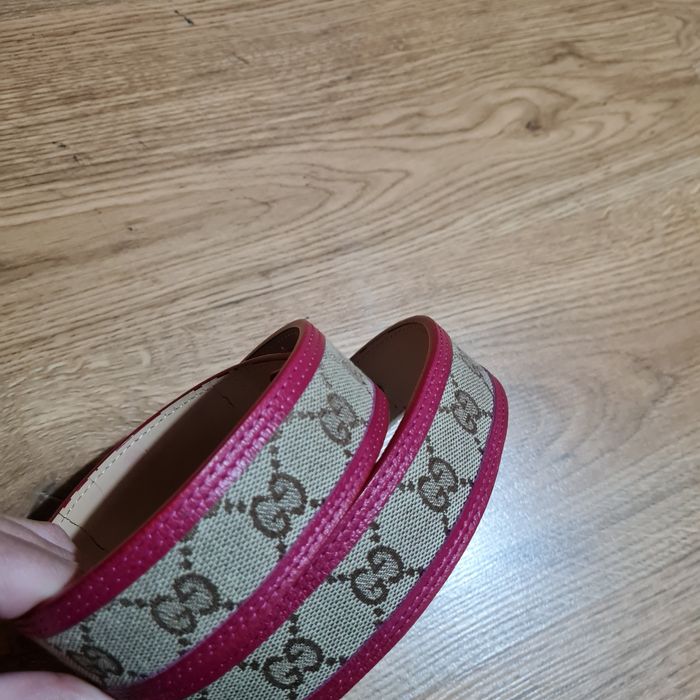 Gucci pasek bez klamry z numerem seryjnym belt 117 cm
