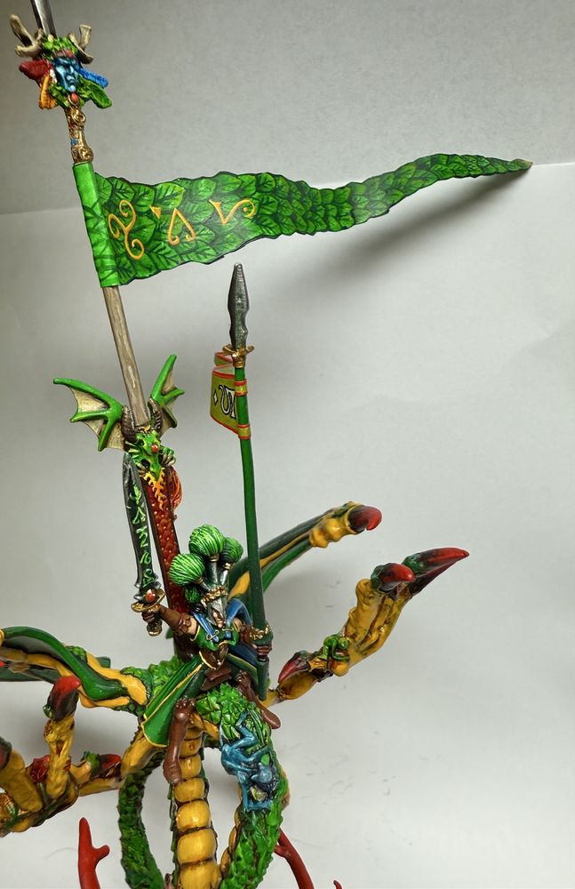Warhammer Fantasy Old World Wood Elf Lord on Forest Dragon