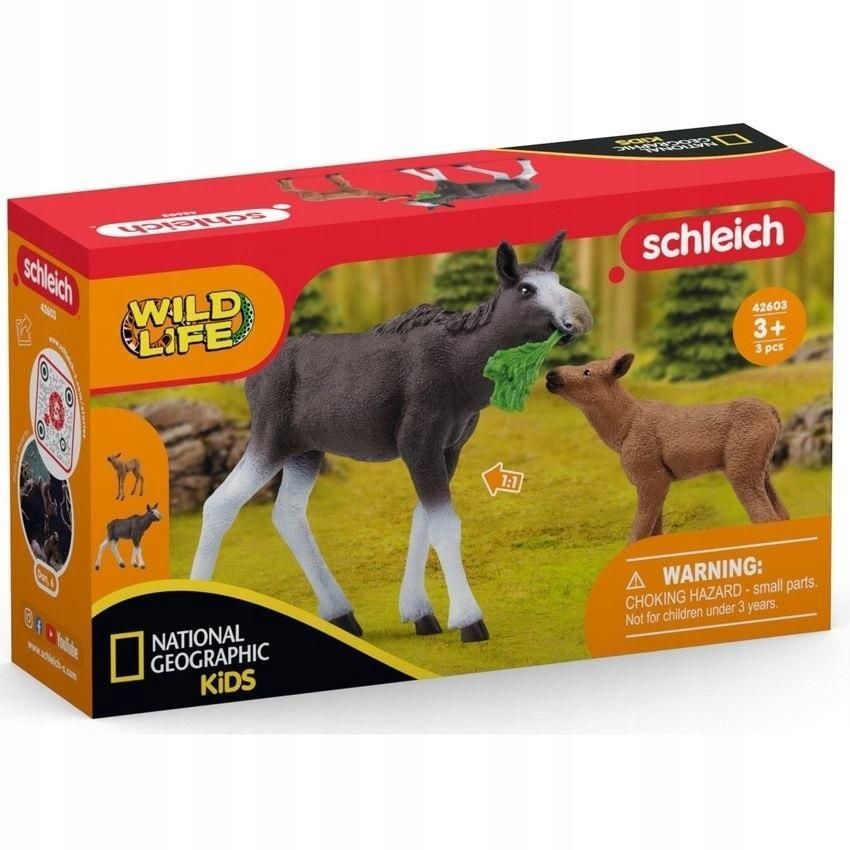 Łoś Z Cielęciem Wild Life, Schleich