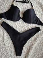 Kostium kąpielowy Calzedonia L 85B/80C/75D czarny złoty Casablanca