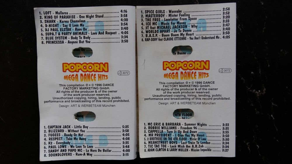 Kasety magnetofonowe Popcorn- Mega Dance Hits Vol. 10 '96 2-Pak