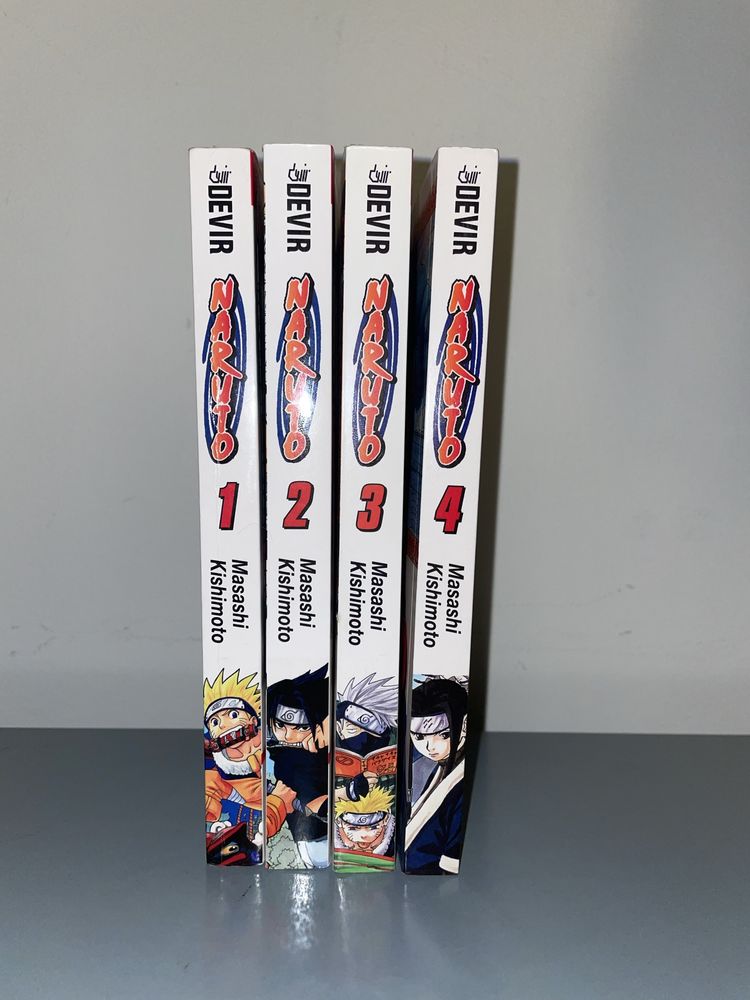 Livros Naruto ( Volumes 1 a 4 )