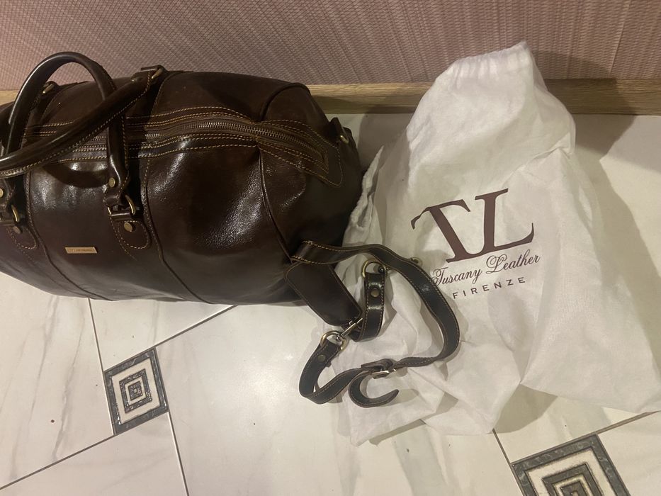 Дорожная сумка из натуральной кожи