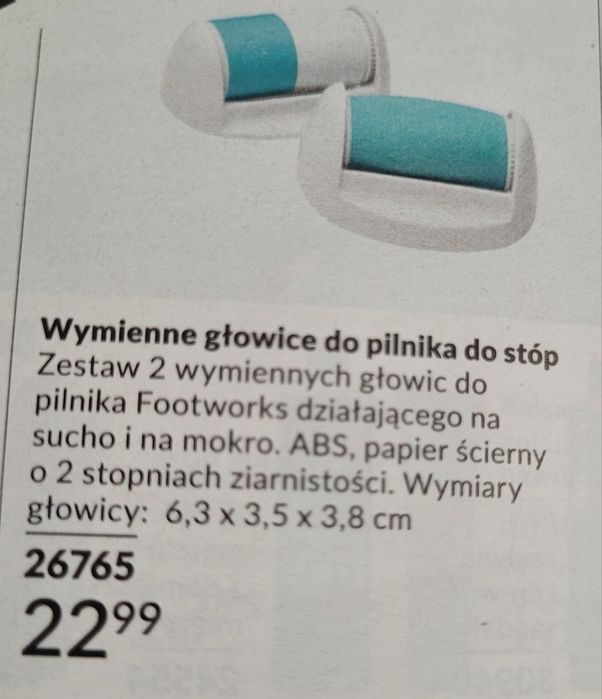 Wymienne głowice do pilnika do stóp AVON