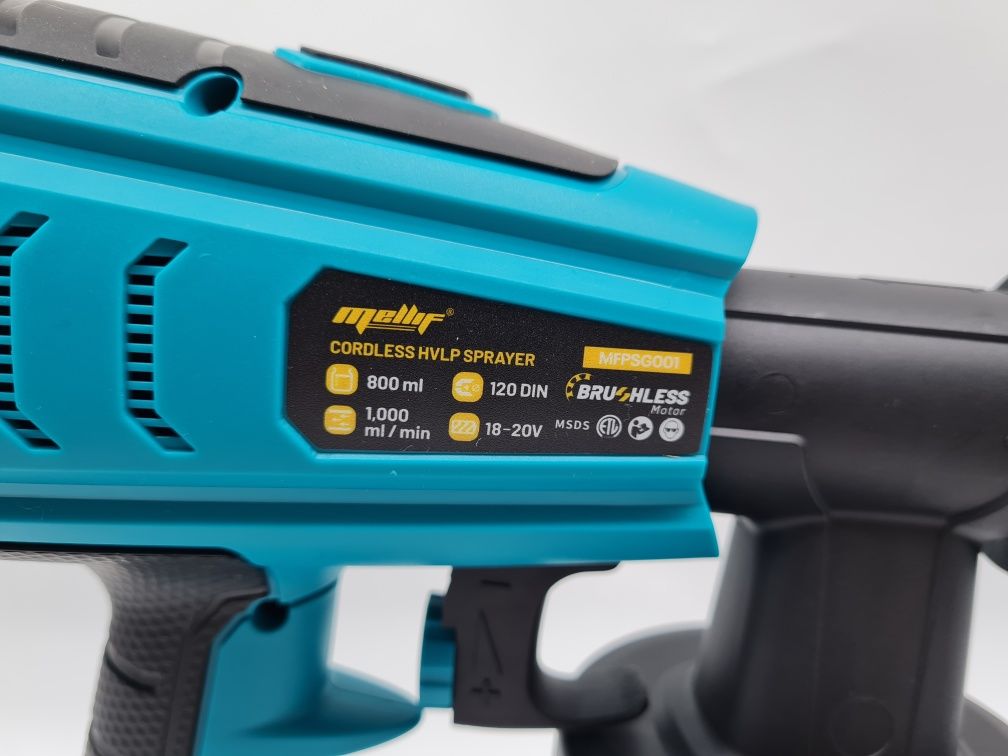 Pistolet malarski akumulatorowy Mellif 18/20V 800ml na baterie makita
