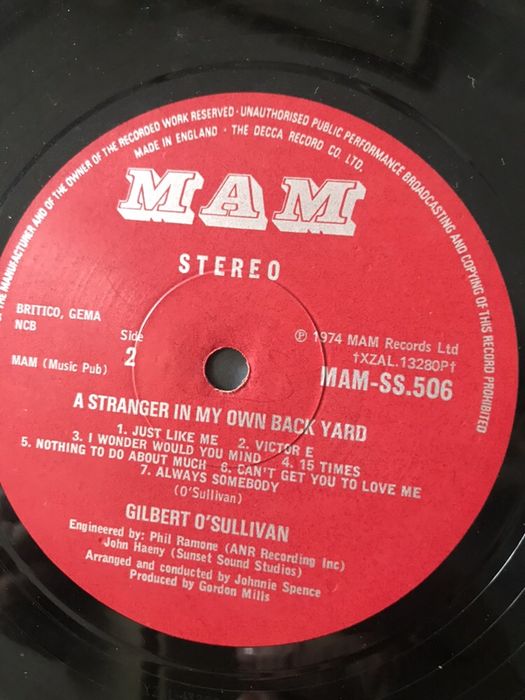 Vinil Gilberto O ‘Sullivan
