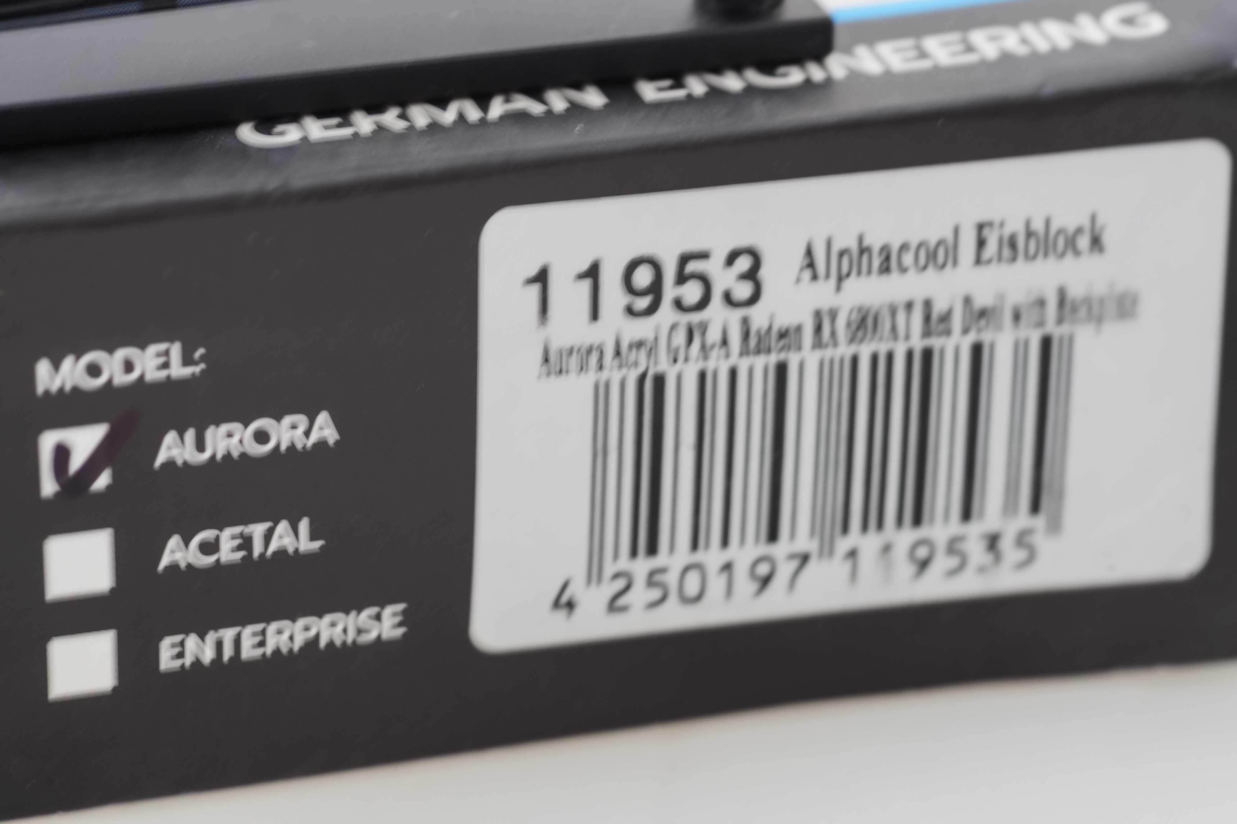 Alphacool Eisblock GPX 11953 - Radeon RX6800XT Red Devil inc Backplate
