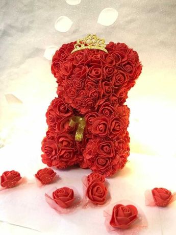 Мишка из роз.Подарок ко дню Св. Валентина