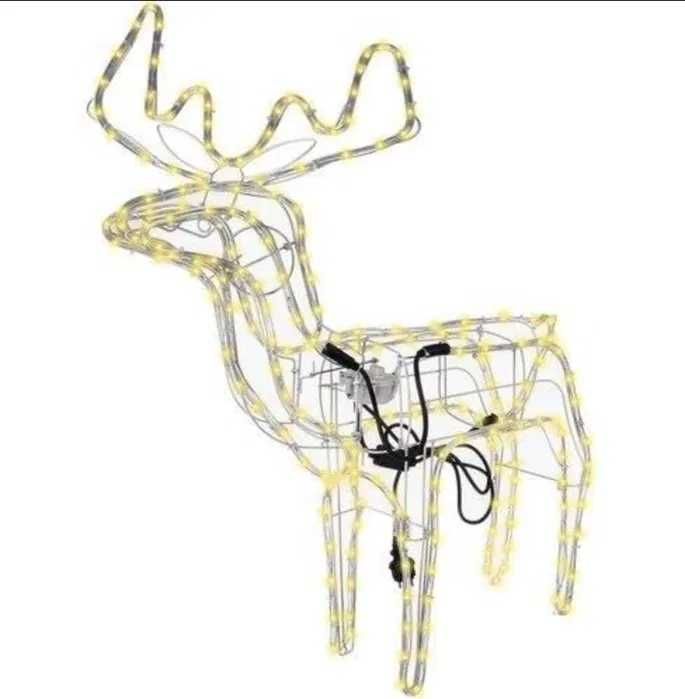 Świąteczny renifer z oświetleniem LED 90cm ciepły biały WYSYŁKA 24h