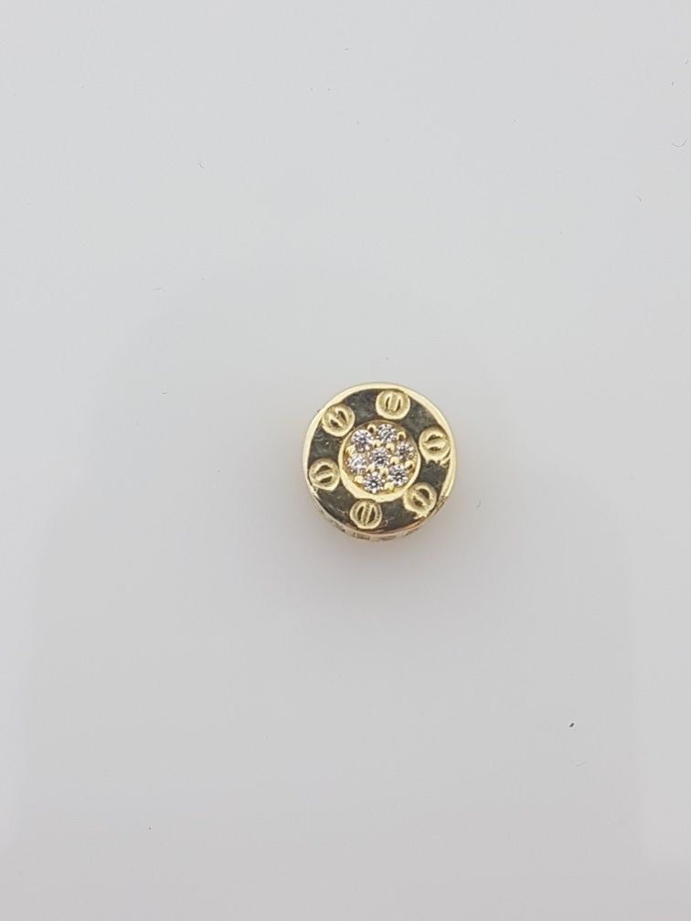 Złoty element charms na bransoletkę Pandora 14k.Nowy (316)