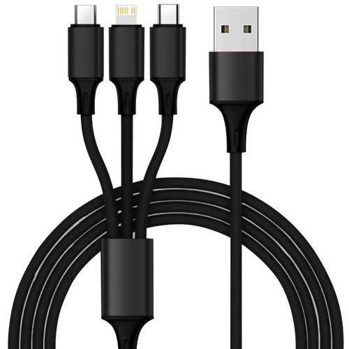 ŁADOWARKA samochodowa 4 x USB + KABEL MICRO USB lightning USB-TYP C