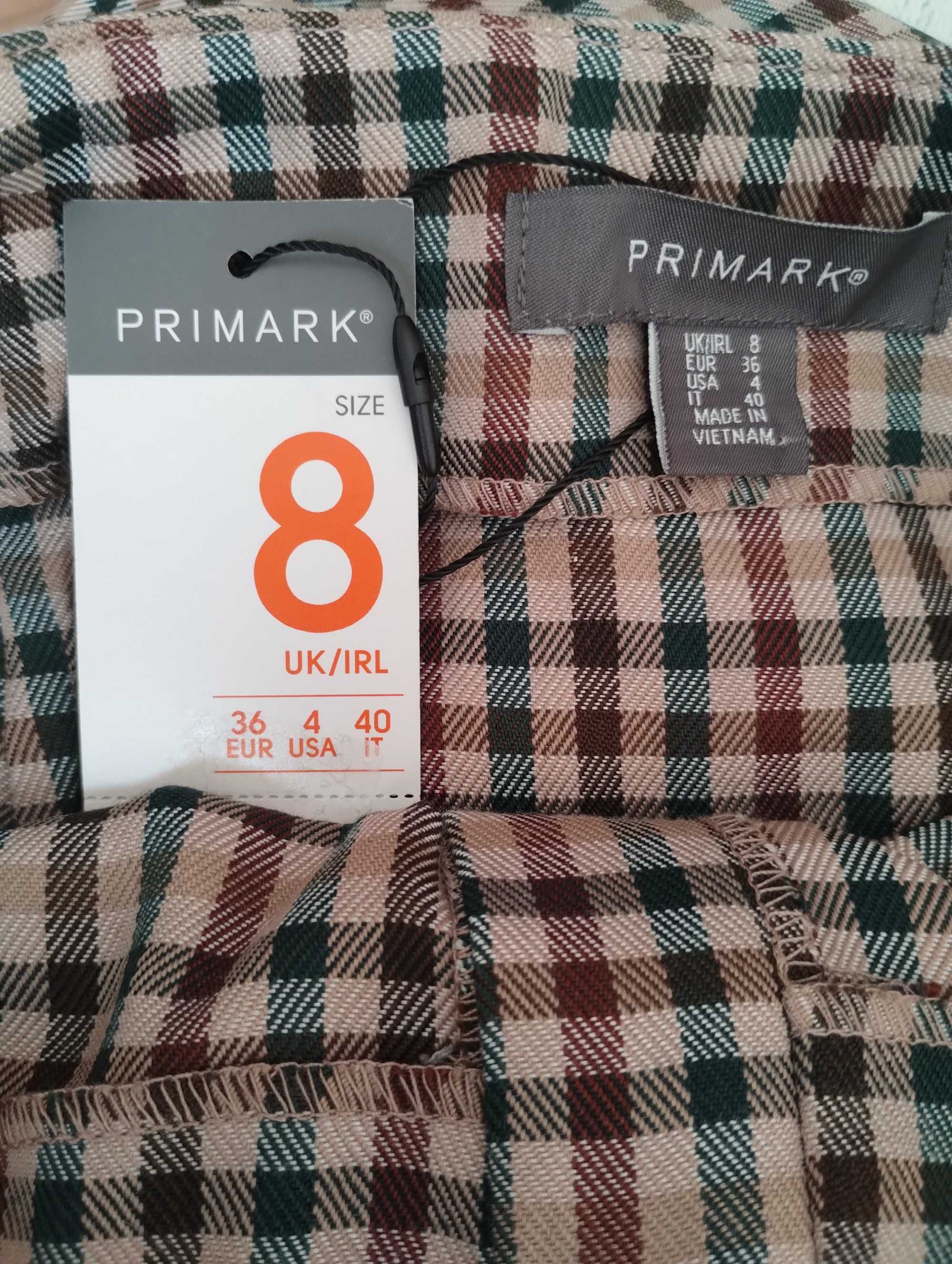 Юбка миди карандаш в клетку новая Primark размер S; XS