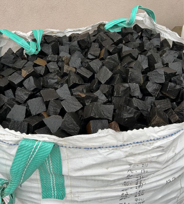 CZARNA KOSTKA BAZALTOWA 4x6, 7x9, 8x11 Czarny Szwed Bazalt Granitowa