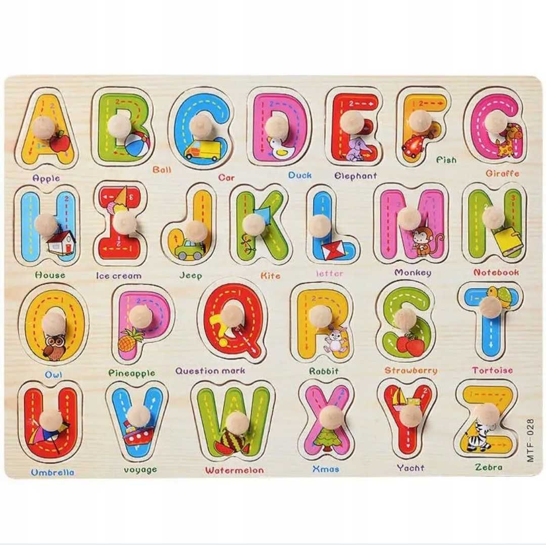 Nowy drewniany alfabet układanka puzzle #112