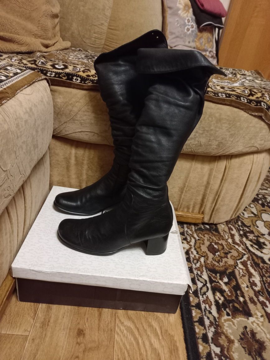 Сапоги женские из натуральной кожи производитель Польша