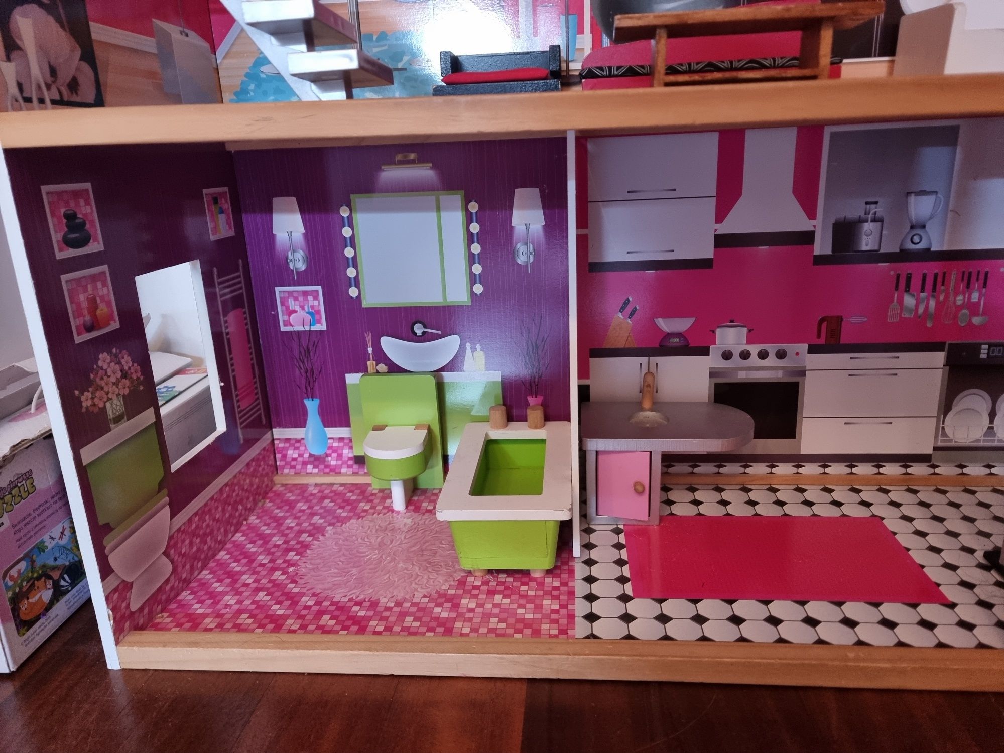Domek Barbie EcoToys Malibu Residence z windą – 115 cm
