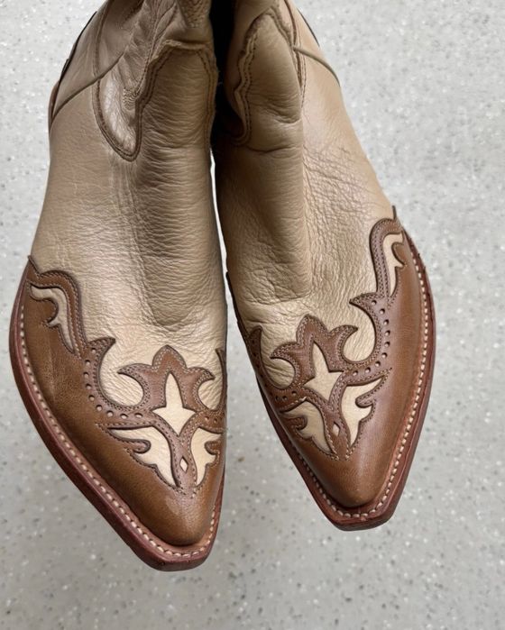 Novons нові вінтажні американські шкіряні ковбойські чоботи