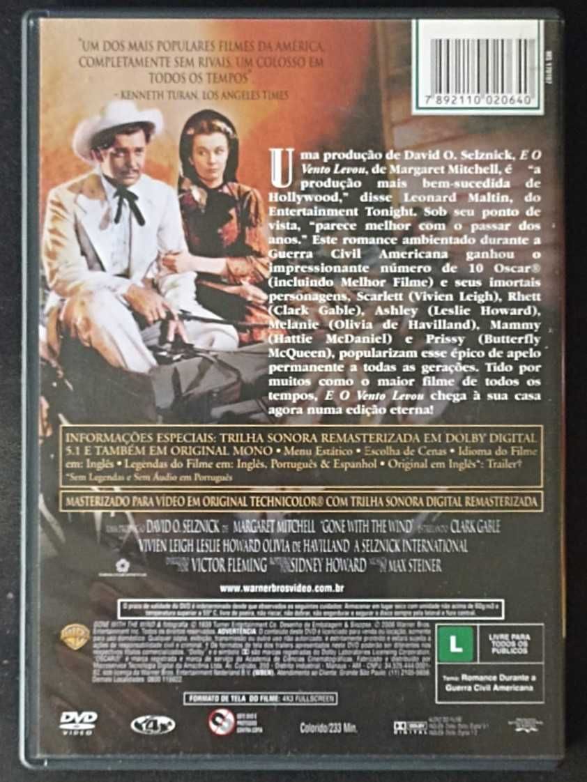 "E Tudo o Vento Levou" (1939) DVD