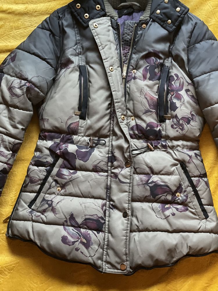 DESIGUAL ciepła zimowa kurtka zielona 36