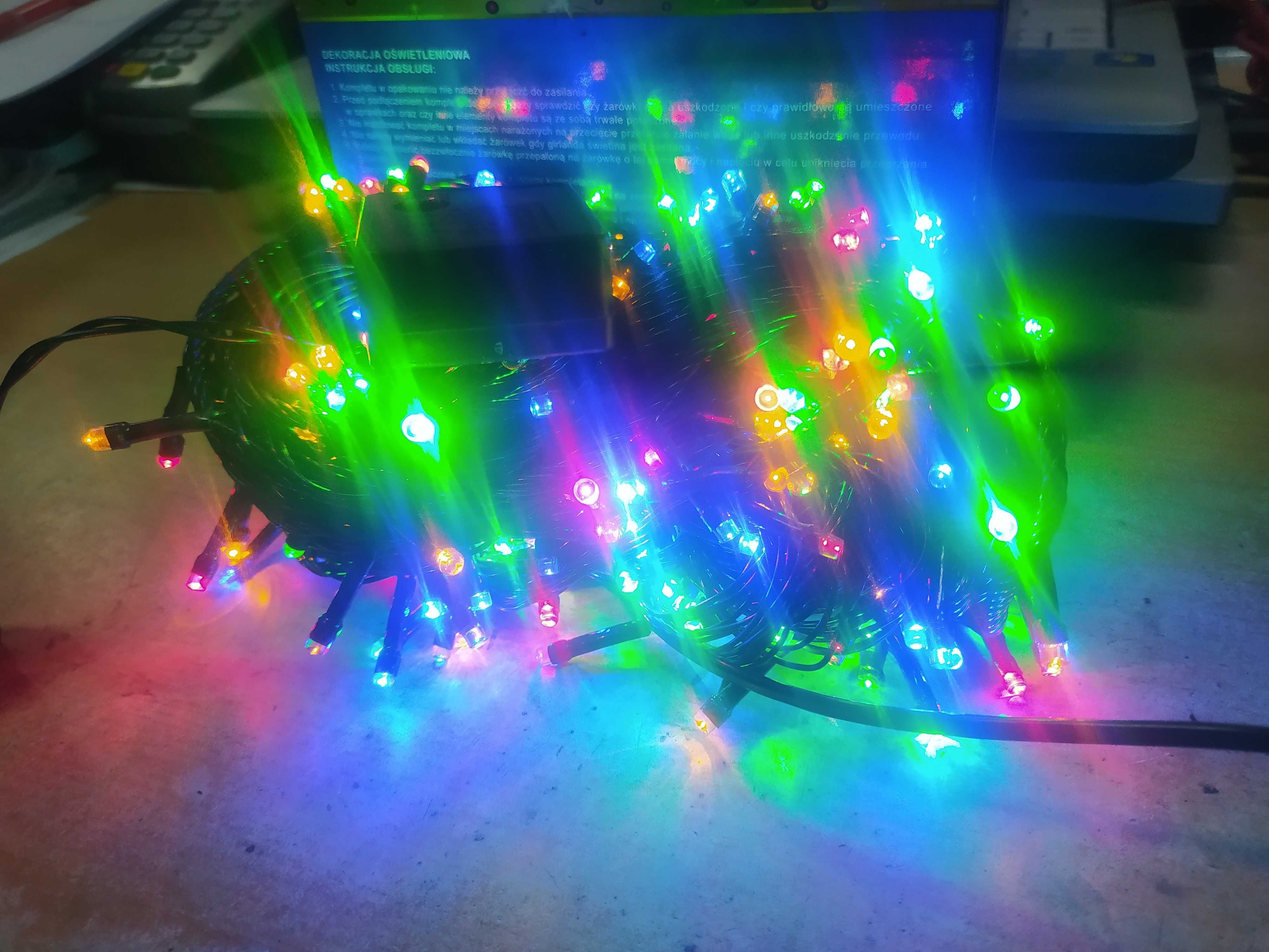 Lampki choinkowe 500 led multikolor nowe zapakowane długie największy