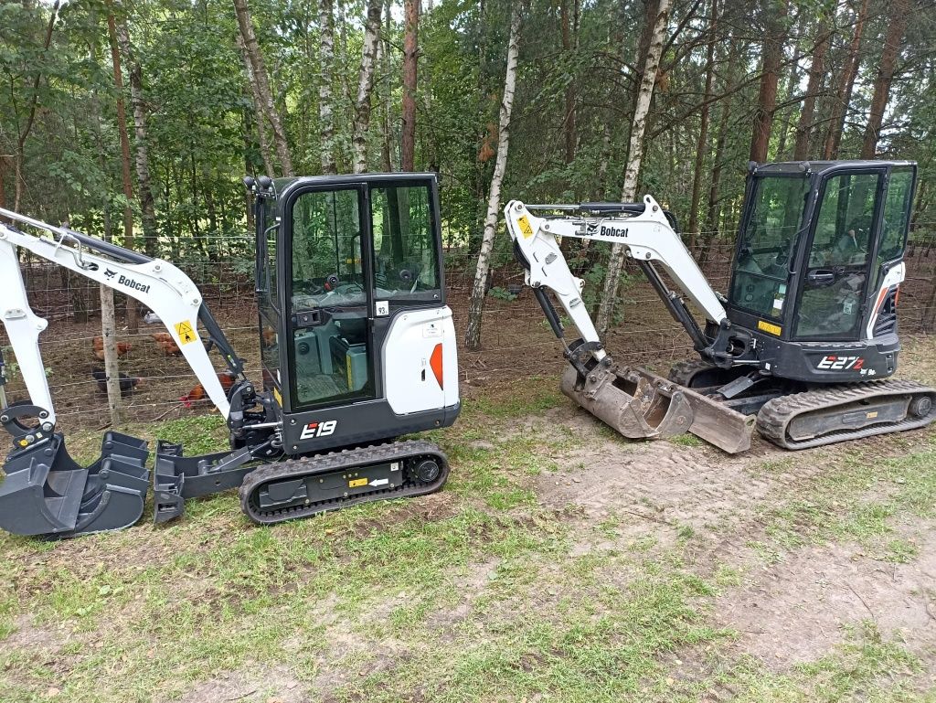 wypożyczalnia wynajem minikoparka mini koparka bobcat jcb cat operator