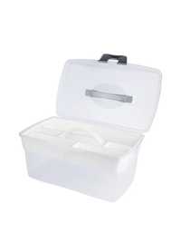 Ящик для зберігання швейного приладдя 11 л білий-прозорий Crelando