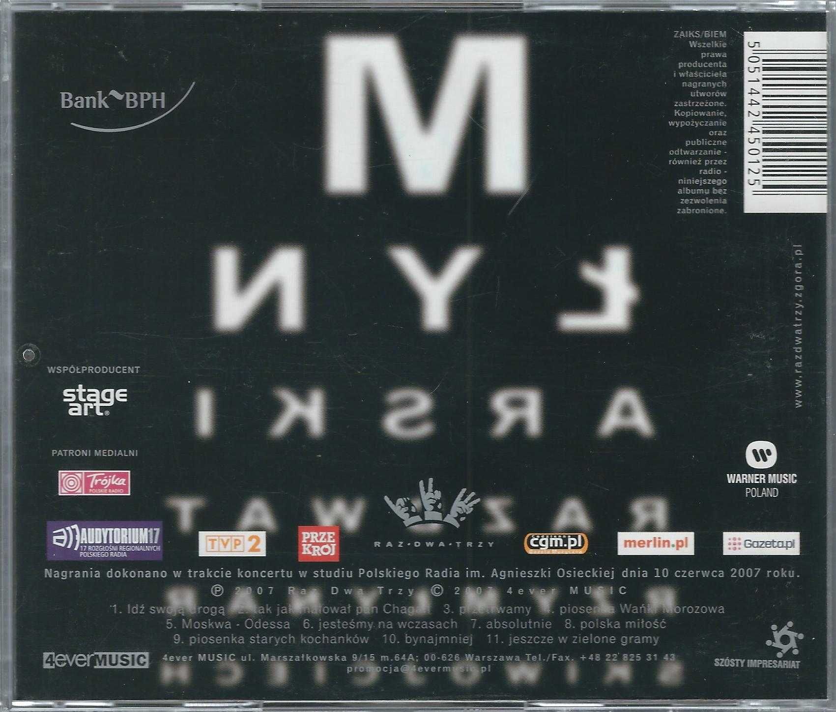 CD Raz, dwa, trzy - Młynarski (2007) (4ever MUSIC)