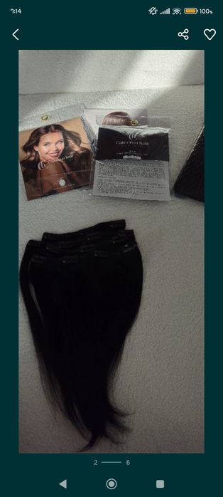 Nowe włosy cameton hair 30cm 90g czarne