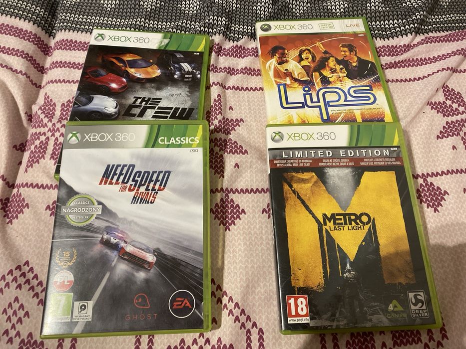 Zestaw gier nfs rivals pl, metro last light pl, the crew i lips.