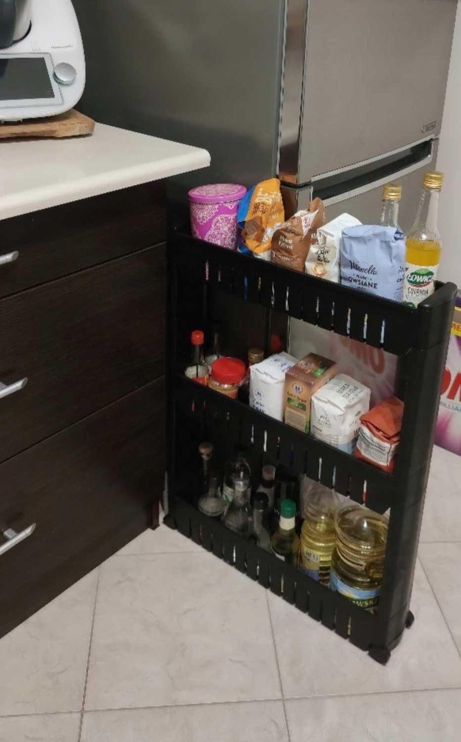Nowa Wygodna Łazienkowa Półka Plastikowa Czarna