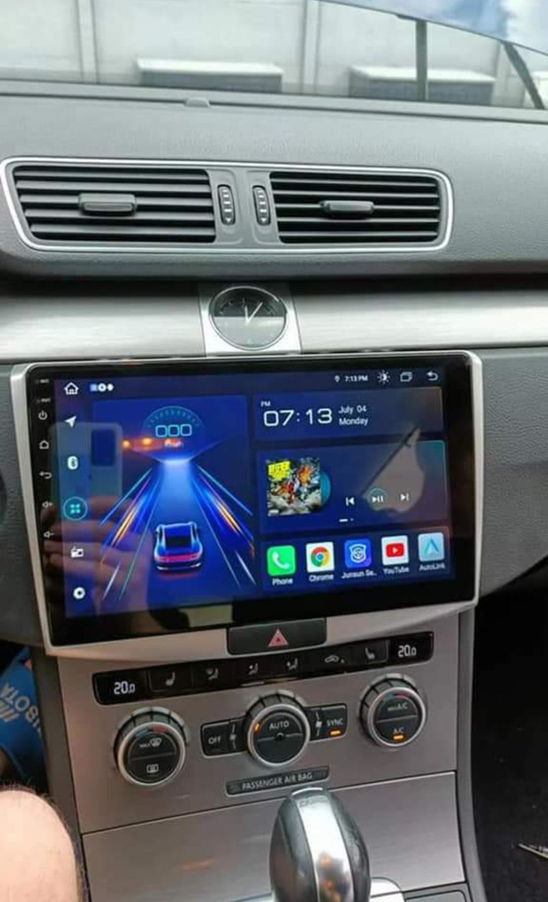Rádio Android 12 com GPS Volkswagen Passat B6 B7 (Novo)